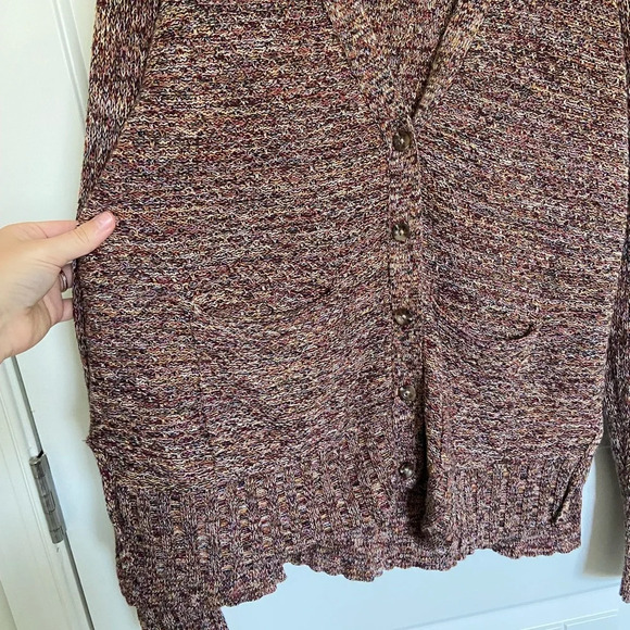 NWOT | Mossimo Supply Co. women’s multicolored knit button up sweater — medium - Picture 2 of 8